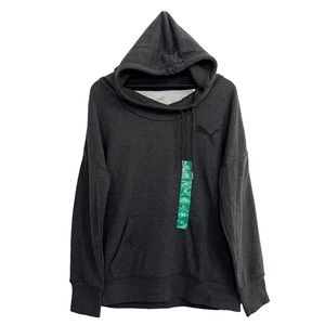 PUMA Refresh Grey Fleece Polyester LOGO Hoodie Size XL